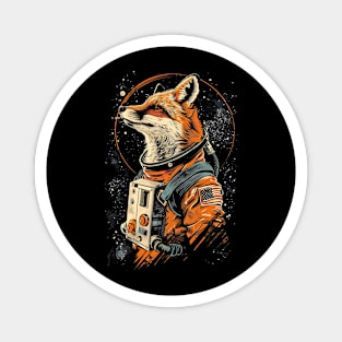 Space Astronaut Fox Kitten - Fun Animal Designs Magnet